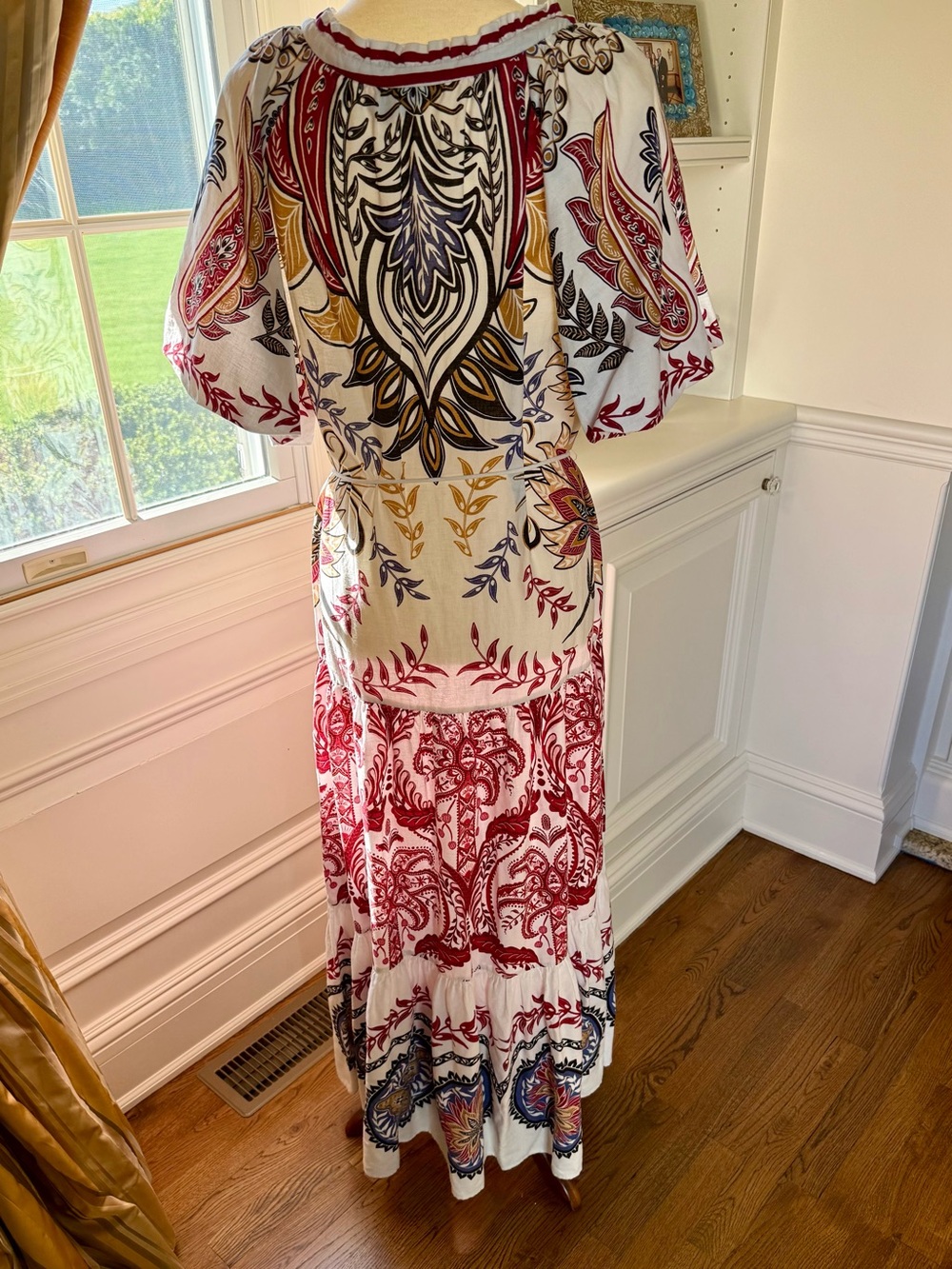 Farm Rio Tropical Boho Glam V neck Floral Maxi Dress Size: M retail $330 EUC - Picture 5 of 10